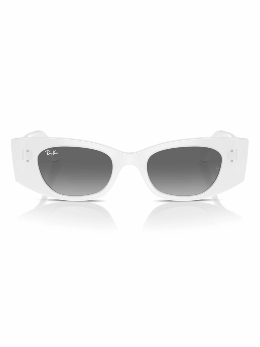 Ray-Ban White Frame Black Lens Cat Eye Sunglasses - Picture 4 of 6